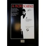 Professionally Framed Scarface Poster Signed By Superstar legend Al Pacino