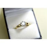 A Single stone diamond ring, round brilliant cut diamond 1.00ct RRP £2750.00