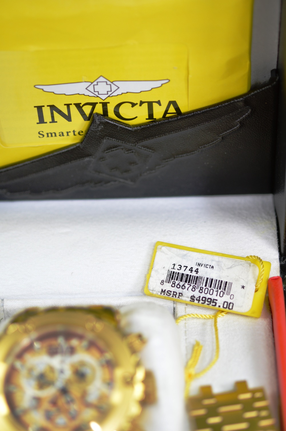Invicta Reserve 1568 Dive Watch Gold Chronograph,boxed all papers included along with price- $4995 - Image 8 of 9