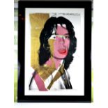 Huge Andy Warhol-Mick Jagger Plate signed(before print) by Warhol Ltd edition RRP £1995,