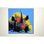 One of only 1000 ltd edition Andy Warhol-1987 The Rhino serigraph.COA included