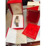 CARTIER - a Must de Cartier 21 watch, boxed and with original paperwork,outer casing etc