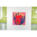 Andy Warhol 1987 Serigraphy Pop Art Ltd Edition certificate of authenticity included- Marilyn Monroe