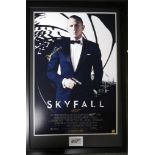 James Bond-Skyfall signed poster professionally framed,COA included