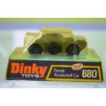 Dinky Toys Ferret Army Car 680 in original packaging from private collector for 30 years