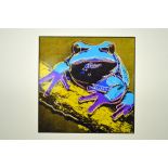 Andy Warhol The Frog Serigraph ltd edition of 1000 pieces, 1987 collection COA included.40cm x 40cm