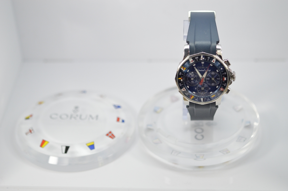 A stunning and rare Corum Admiral's Cup Tides 44 chronograph wrist watch RRP £4995,Original case Inc - Image 7 of 8