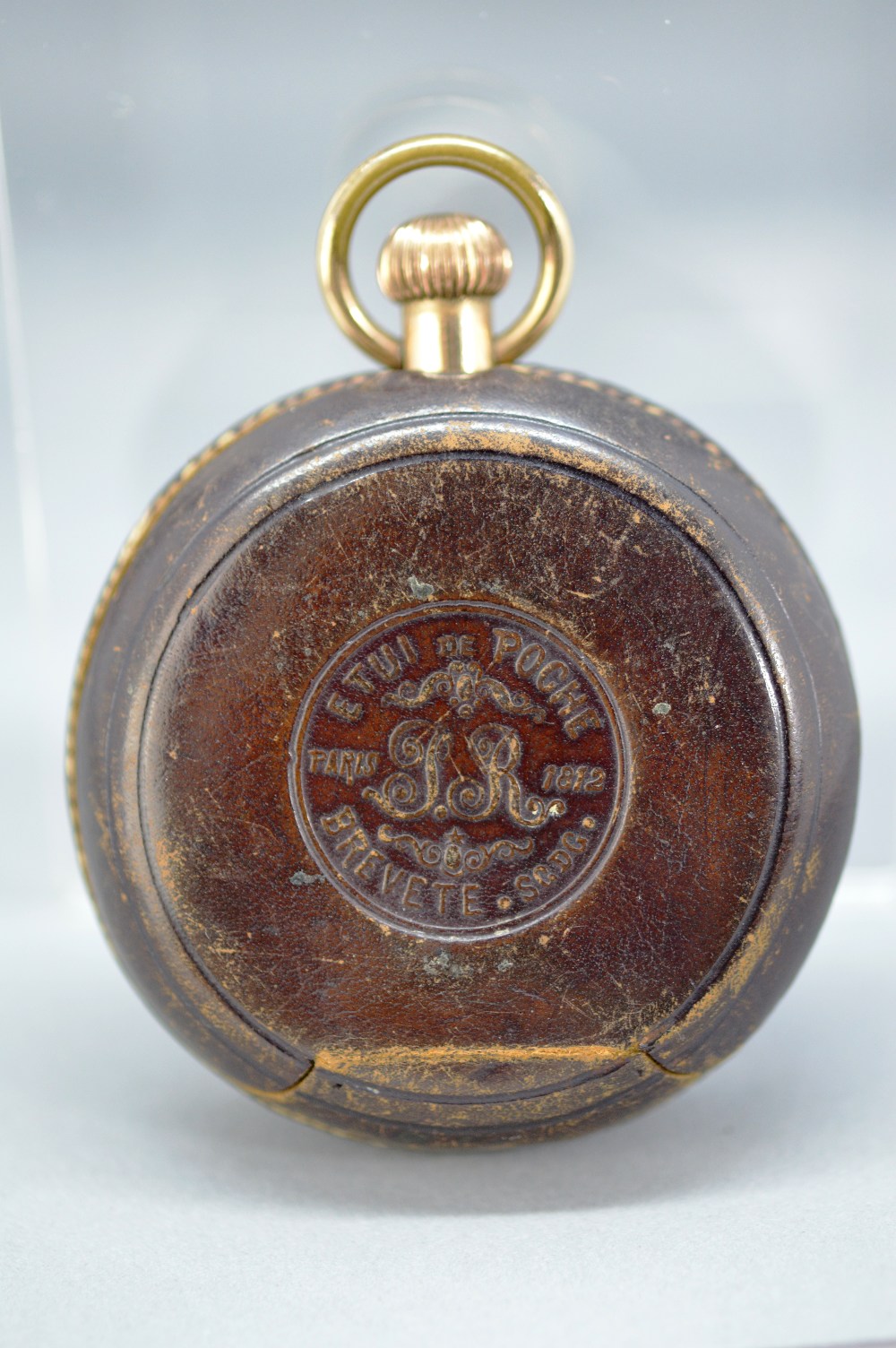 An antique gold plated pocket watch in original case - Image 6 of 6