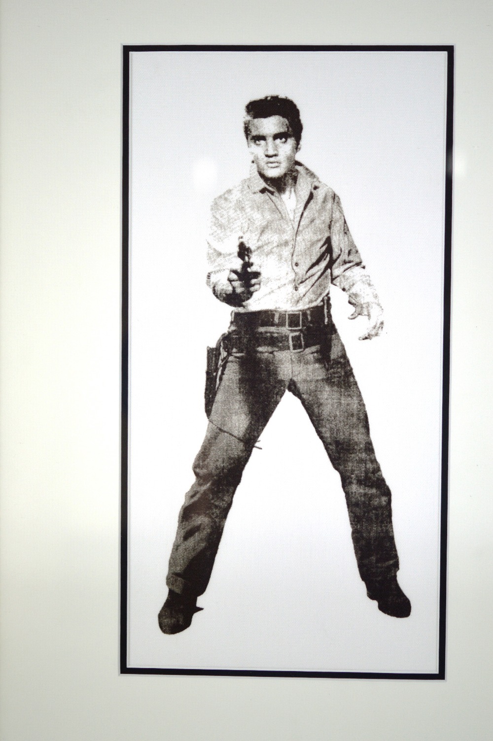 Extremely Rare Andy Warhol "Foundation" Lithograph Elvis Presley canvas print, framed, RRP£1500 - Image 2 of 3