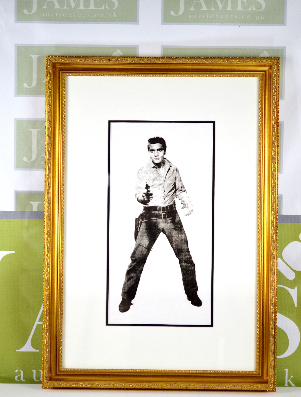 Extremely Rare Andy Warhol "Foundation" Lithograph Elvis Presley canvas print, framed, RRP£1500