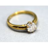 A Single stone diamond ring, round brilliant cut diamond 1.00ct RRP £2750.00