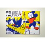 Roy Lichenstein Mickey Mouse Serigraph ltd edition 1987 large 40cm x 40cm
