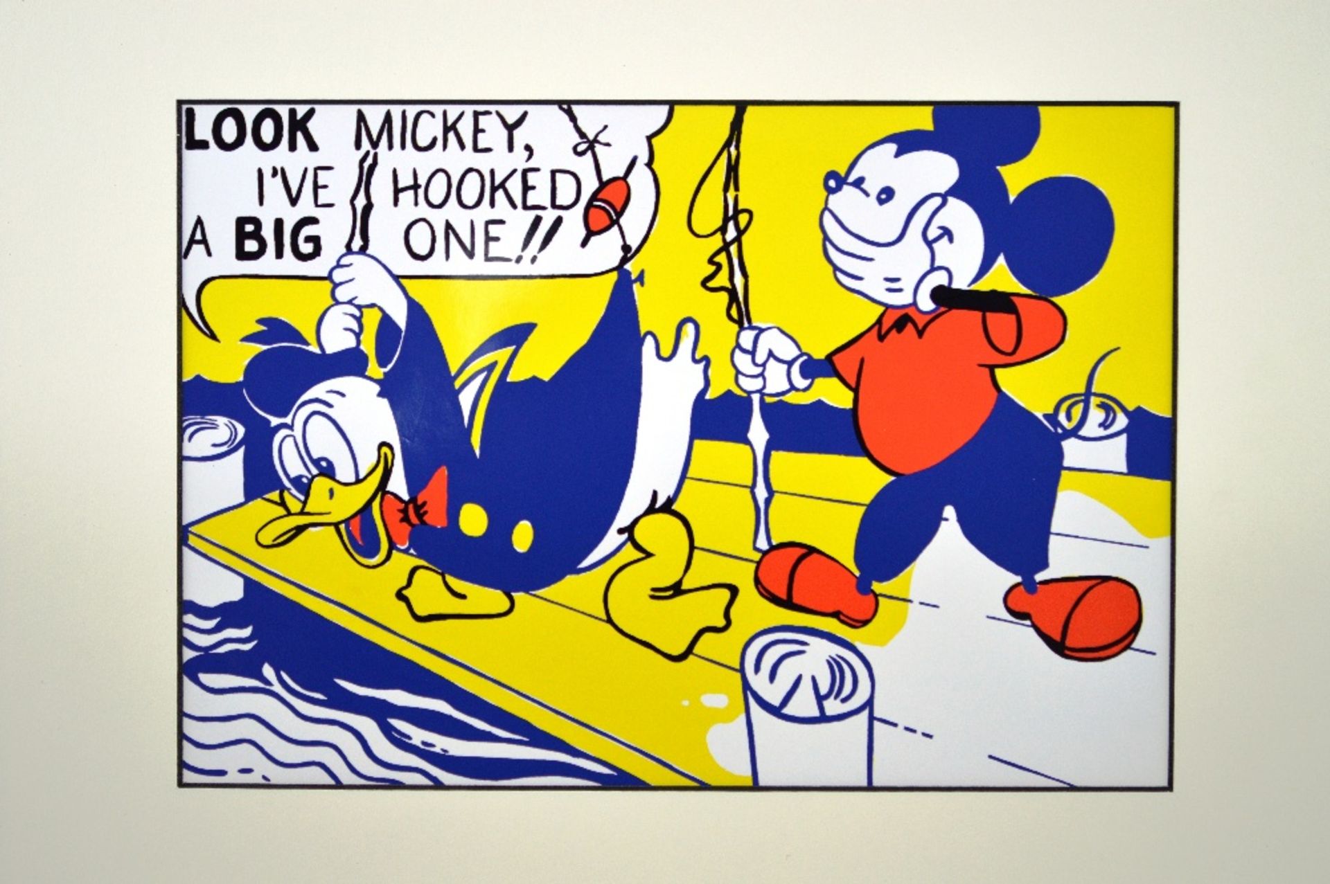 Roy Lichenstein Mickey Mouse Serigraph ltd edition 1987 large 40cm x 40cm