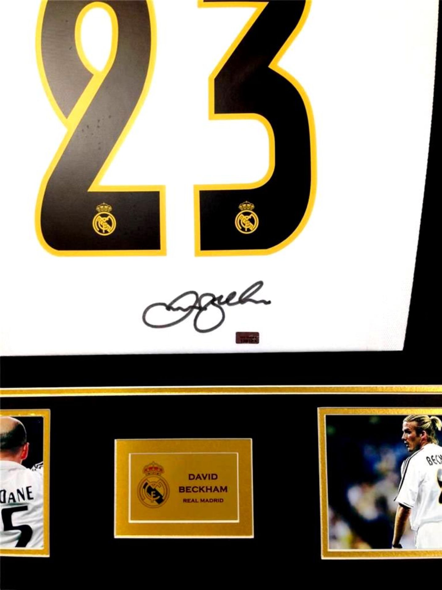 Sir David Beckham Signed 3D display Real Madrid Shirt comes with COA - Image 2 of 2