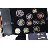 Proof Set 2012 "Premium" FDC in the plush wooden box of issue,Gloves, reference chart etc