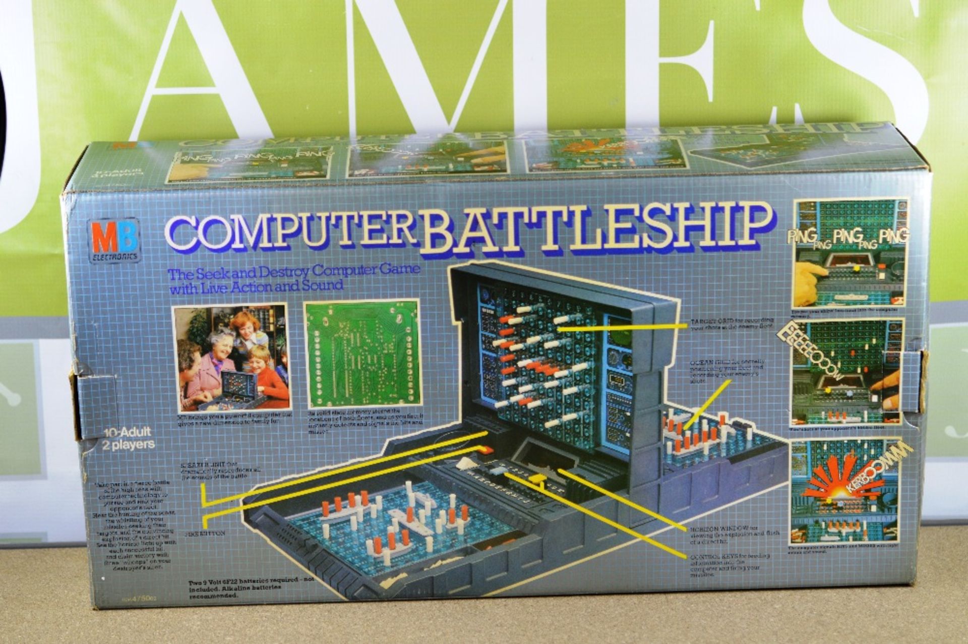 Vintage Computer Battleships game from 1977 by Milton Bradley (MB Electronics) - Image 2 of 2