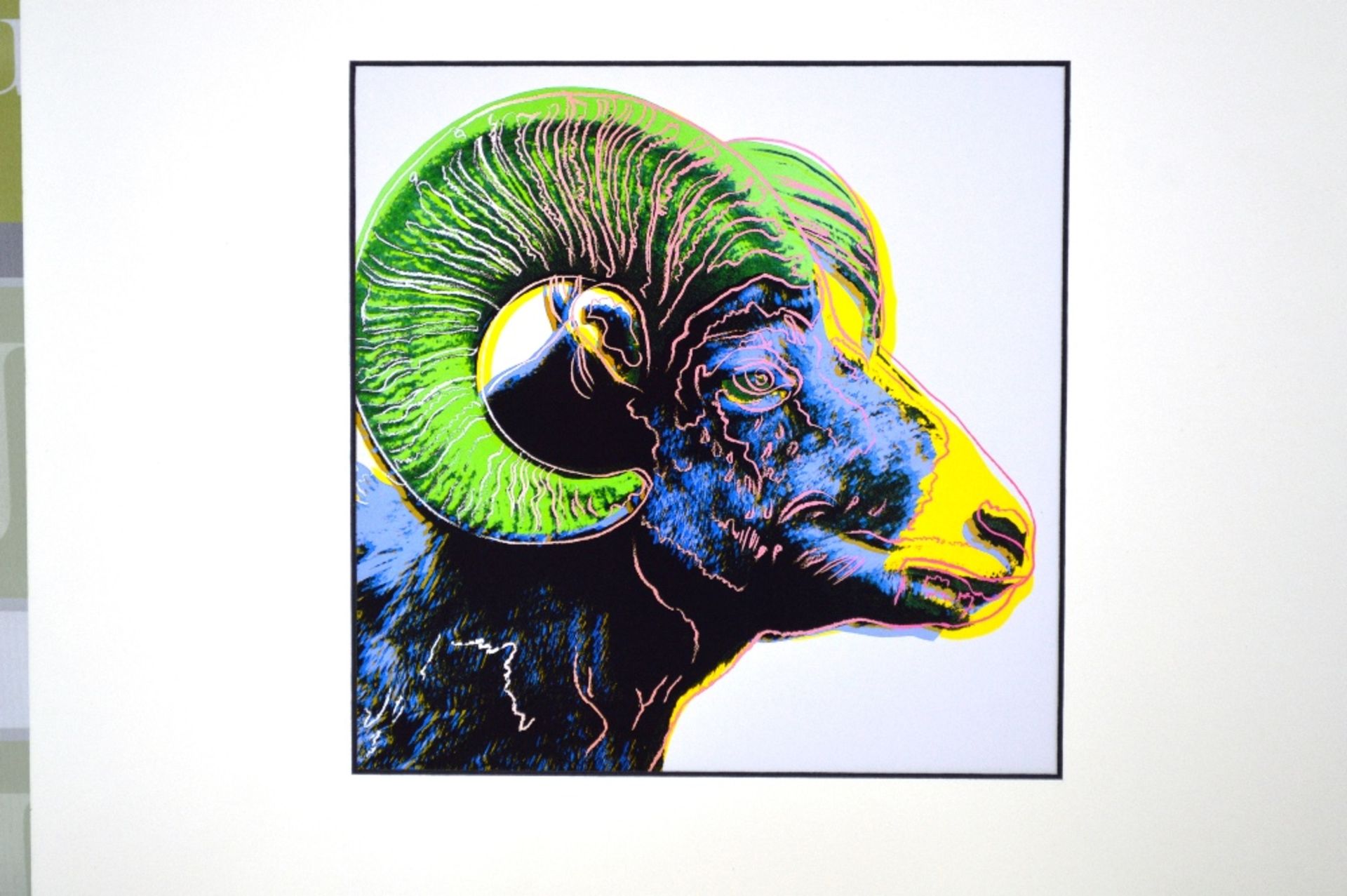 One of only 1000 ltd edition Andy Warhol-1987 -Rams Head serigraph,