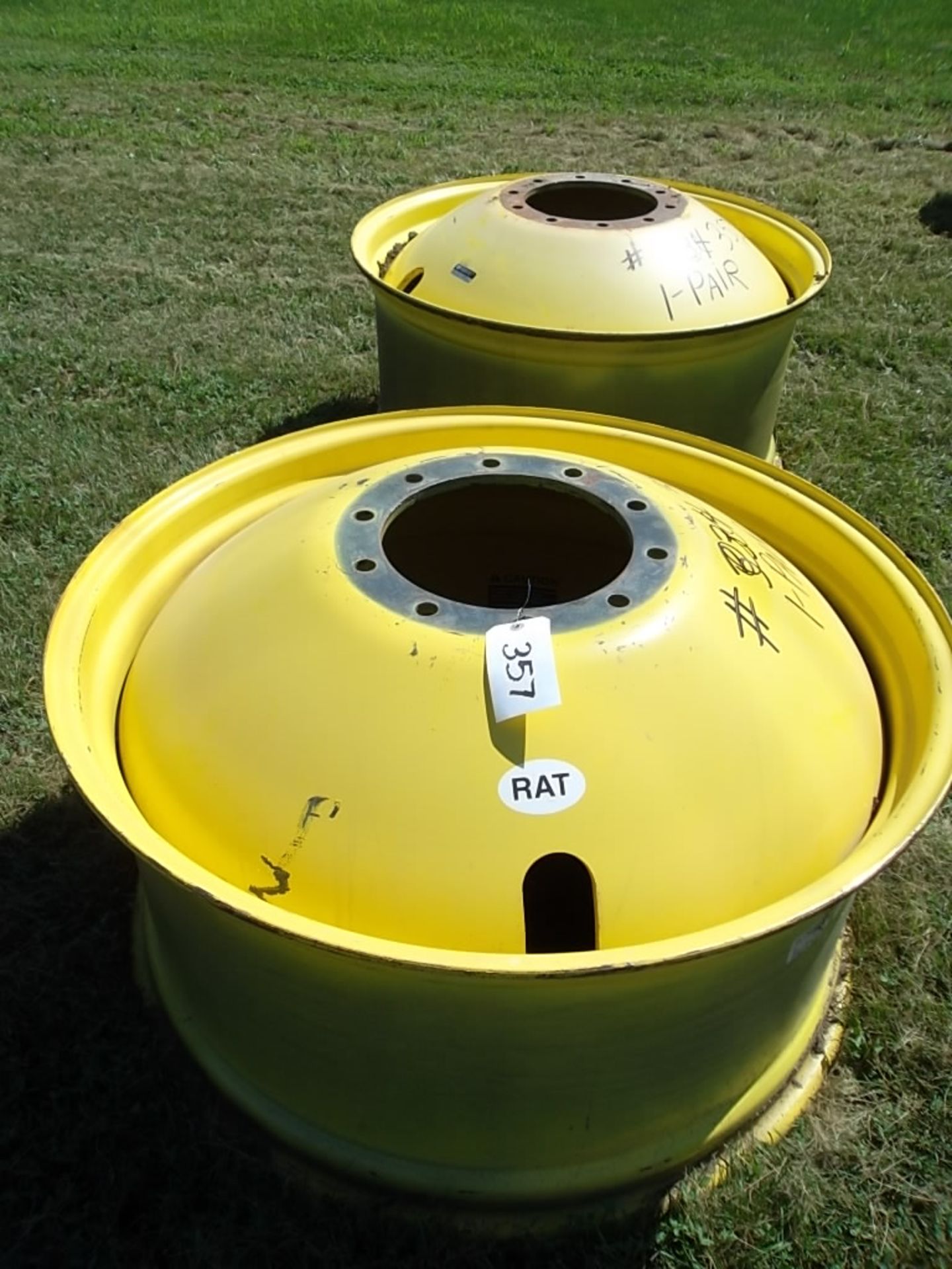 Lot 357 1 PAIR 18X38 COMBINE DUAL RIMS( There is a 6% Sales Tax on this item)