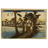 Hiroshige Ando, No.15 Yoshiwara, Hidari Fuji, 19th Century, Japanese Woodblock Print