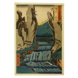 Hiroshige Ando, No.48 The Go Gorge in Bitchu Province, 19th Century, Japanese Woodblock Print