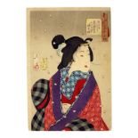 Yoshitoshi Tsukioka, Aitasou (Looking Eager to Meet Someone), 20th Century, Japanese Woodblock Print