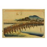 Hiroshige Ando, No.39 Okazaki, 19th Century, Japanese Woodblock Print