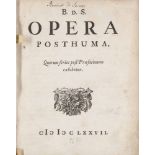 Spinoza, Benedikt (Baruch) von. B.D.S. Opera posthuma. Enthält: I. Ethica II. Politica III. De