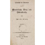 Mineralogie - - (Freiesleben, Johann Carl). Uebersicht der Litteratur für Mineralogie, Berg- und