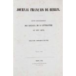 Berlin - - Journal Français de Berlin. Revue Hebdomadaire des Sciences, de la Littérature et des