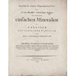 Mineralogie - - Schumacher, Christian Friedrich. Versuch eines Verzeichnisses der in den Dänisch-