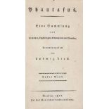 Tieck, Ludwig (Hrsg.). Phantasus. Eine Sammlung von Mährchen, Erzählungen, Schauspielen und