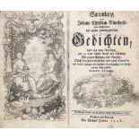 Günther, Johann Christian. Sammlung von Johann Christian Günthers, aus Schlesien, bis anhero