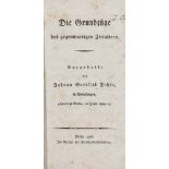 Fichte, Johann Gottlieb. Die Grundzüge des gegenwärtigen Zeitalters. Dargestellt ... in Vorlesungen,