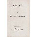 Eichendorff, Joseph Freiherr von. Gedichte. Berlin, Duncker und Humblot, 1837. XII, 482 S., 1 Bl.