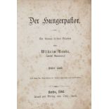 Raabe, Wilhelm. Der Hungerpastor. 3 Bde. Berlin, Janke, 1864. 268 S., 262 S., 246 S. Spät. HLdr. mit