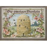 Spiele - - Die emsigen Bienlein. Ludwigsburg, Haußer, um 1920. OKt. mit chromolithogr.