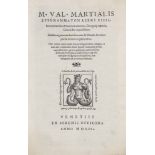 Martialis, Marcus Valerius. Epigrammaton libri XIII. Interpretantibus D. Calderino, G. Merula. Mit