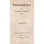 Günther, Wilhelm Christoph. Kindermährchen, aus mündlichen Erzählungen gesammelt. Erfurt, Keyser,
