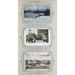 Postkarten - - Sammlung von ca. 270 Ansichtskarten von Hamburg, in Postkartensteckalbum. Um 1900-