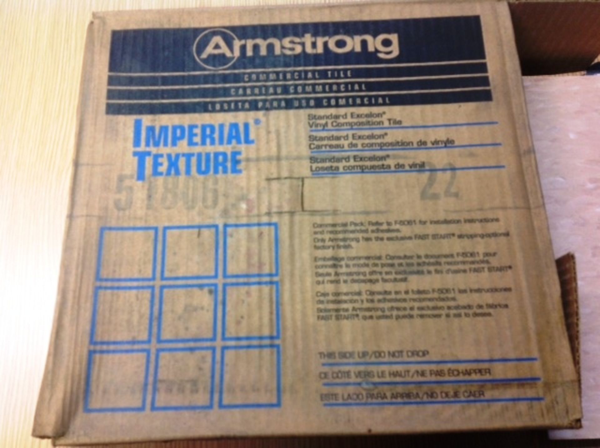 10 x Boxes of Armstrong vinyl floor tiles - 45 tiles per box = 45 sq ft