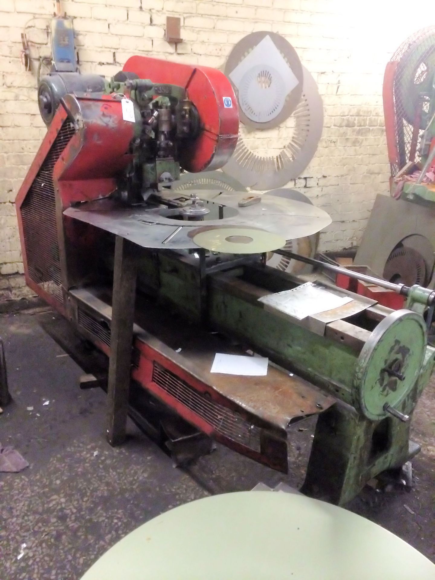 Taylor & Challen 10T large notching press with gears