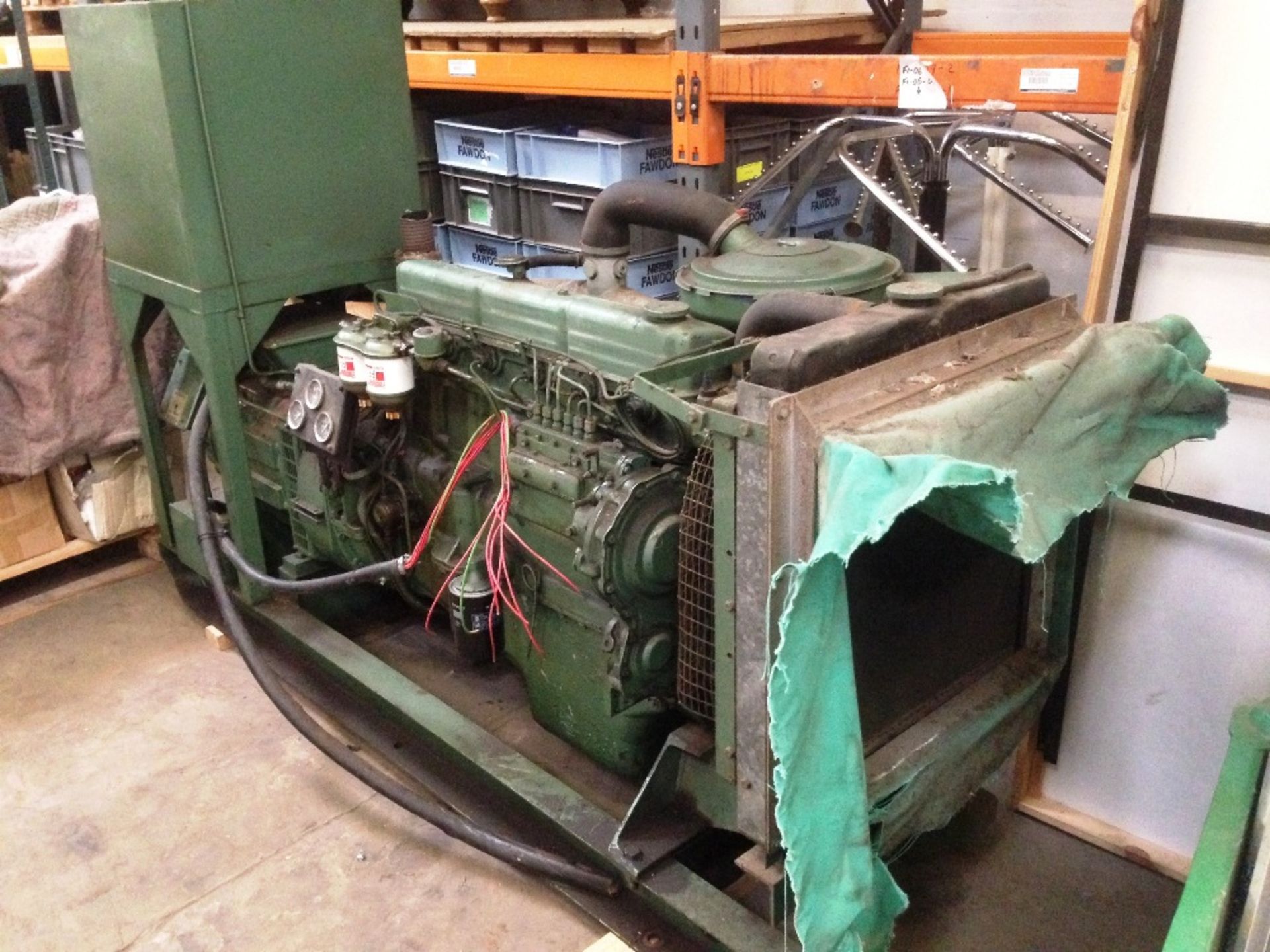 Ford 6 cylinder diesel 50KVa generator 220x80x170cm - Image 6 of 8