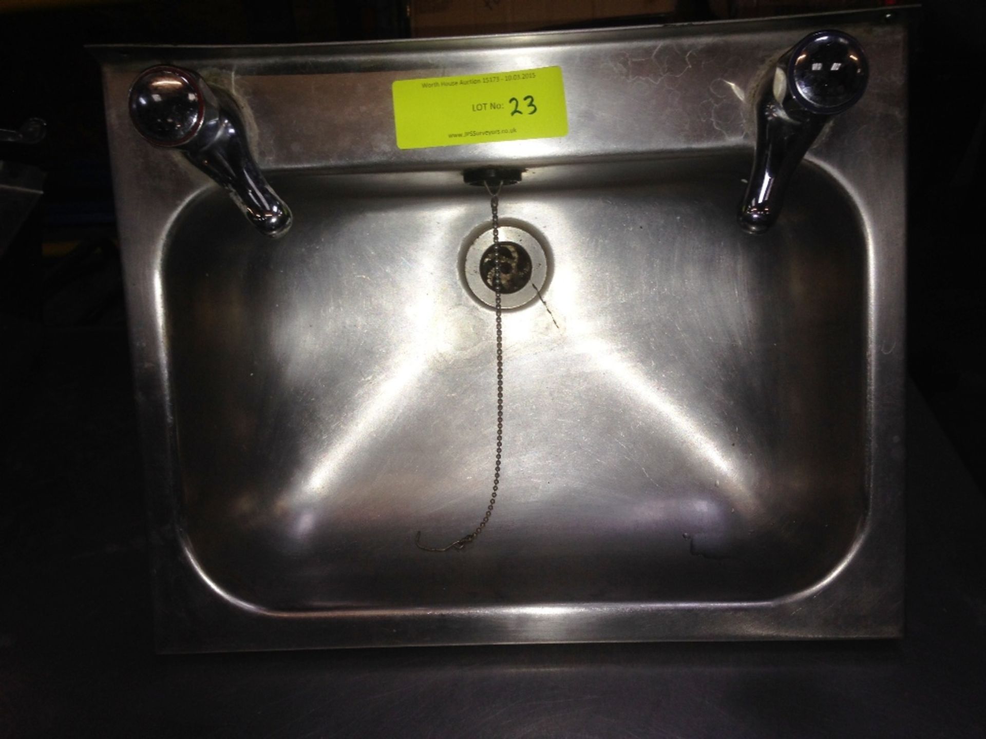 Large Stainless steel handwash basin with taps