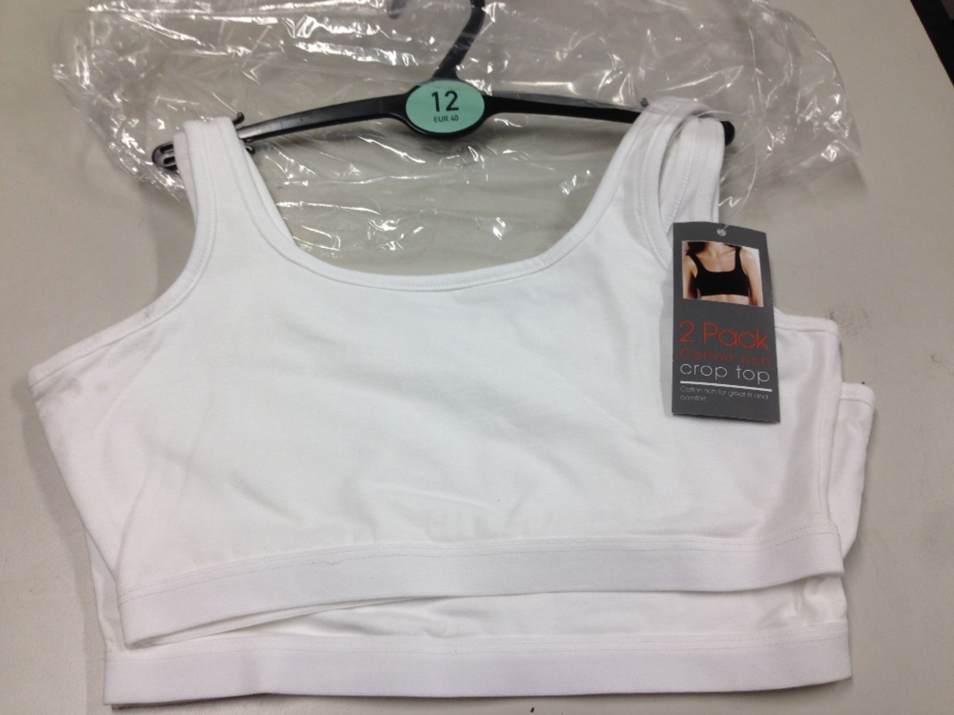 89 x 2 pack BHS white crop tops size 10 RRP £12 each