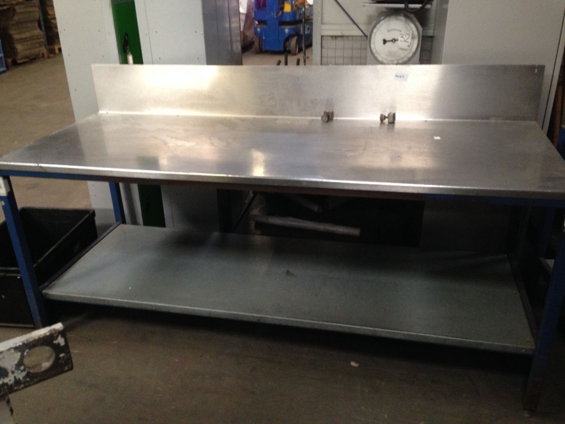 2000mm x 800mm stainless steel table