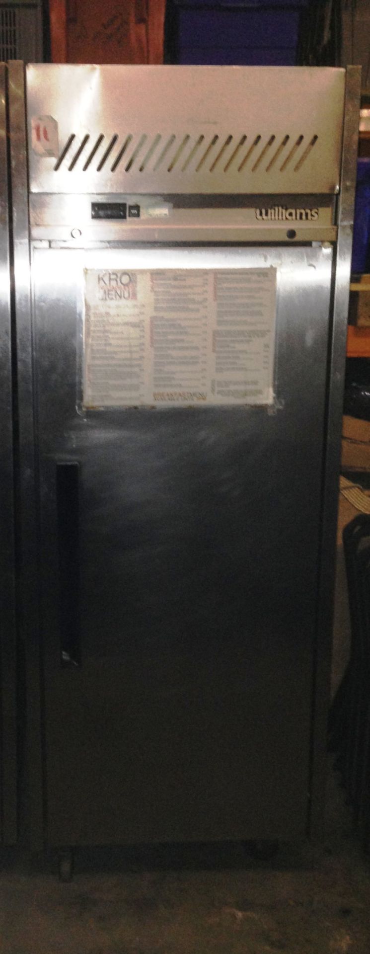 Stainless steel Williams upright larder freezer