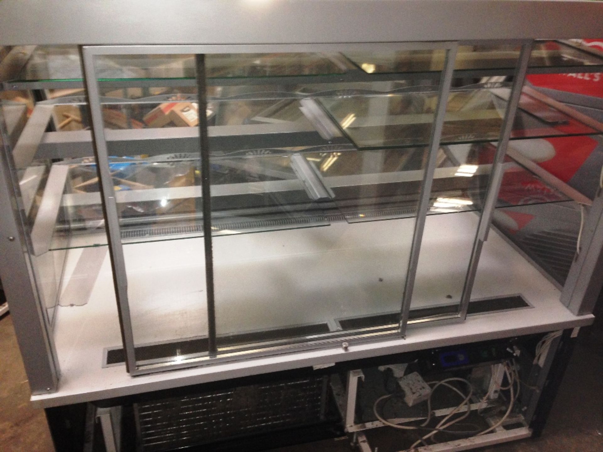 Nuttall 144cm Refrigerated serve over display counter - internal glass shelves and light - Image 3 of 3