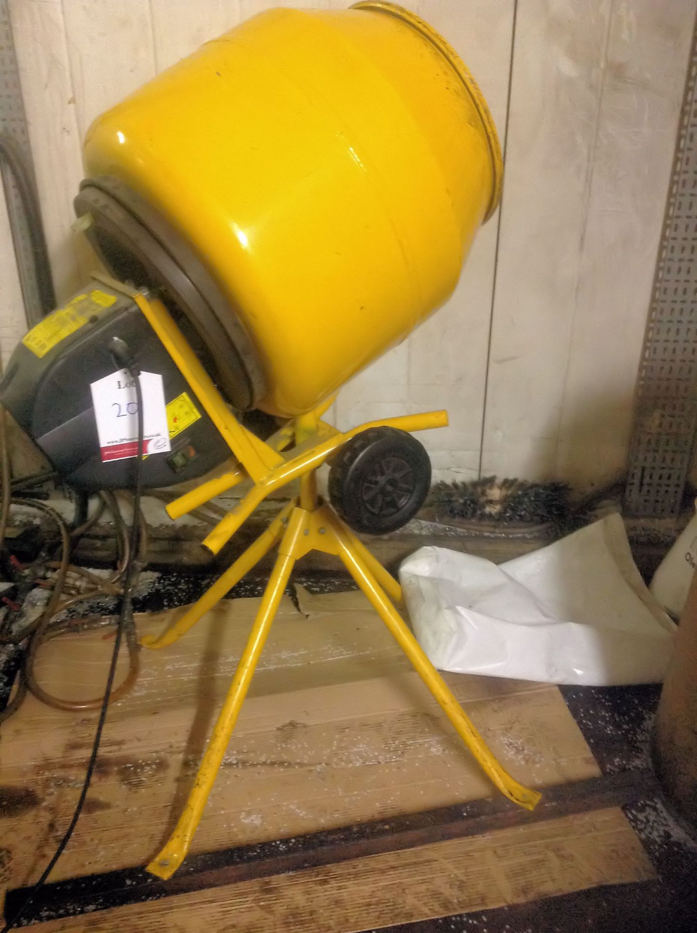 Mastermix MC130 electric cement mixer on stand