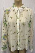 NEW EX DISPLAY CULTURE KISHA GREEN/WHITE LARGE SHIRT