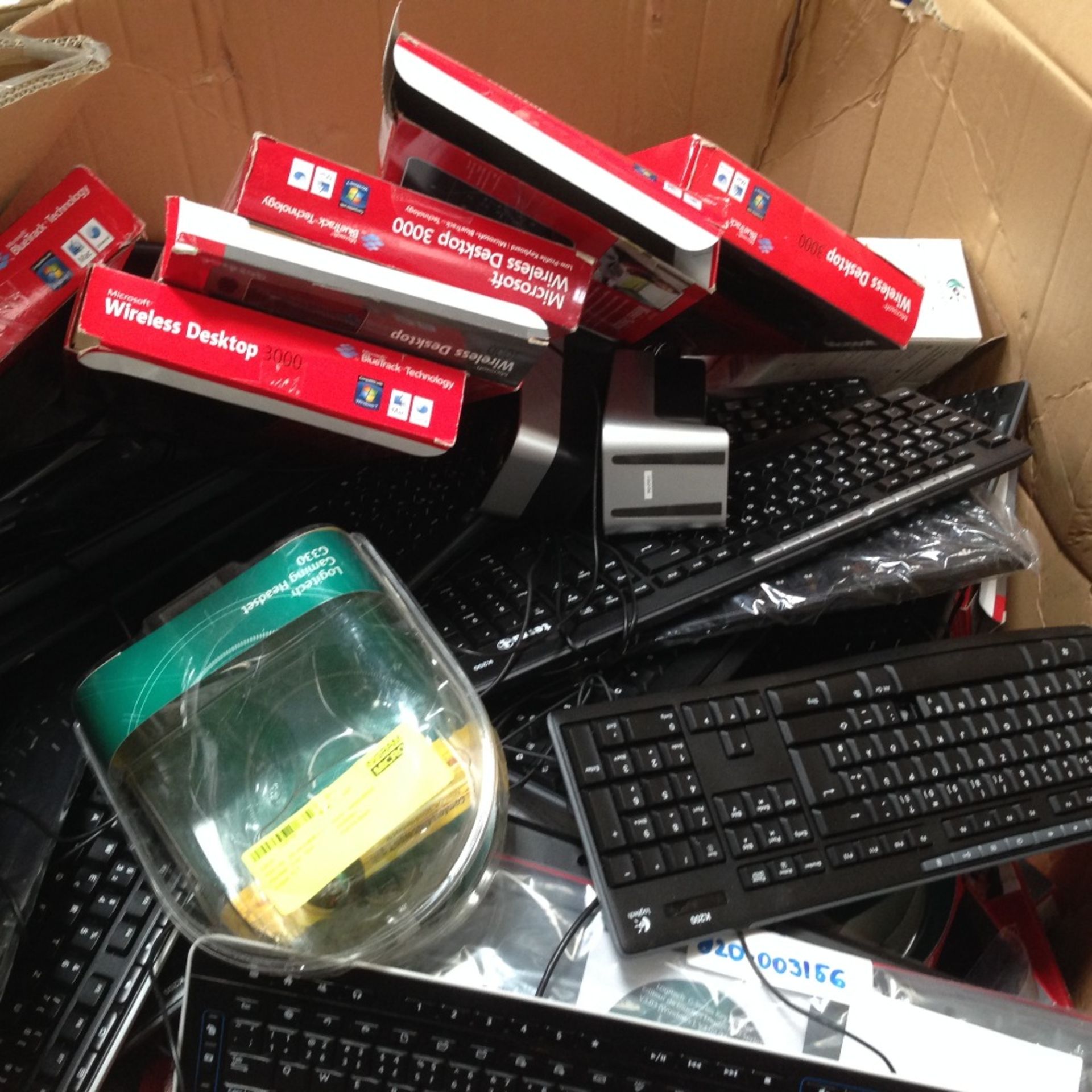 Contents of pallet to include quantity of Microsoft wireless keyboards etc. (catalogue returns)